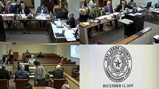 December 11,2019  Commissioners Court Regular Term Meeting