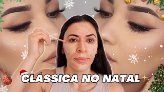 MAKE DE NATAL RÁPIDA E SIMPLES - COMO FAZER PASSO A PASSO *COM PRODUTOS BARATINHOS* | Make com Lari