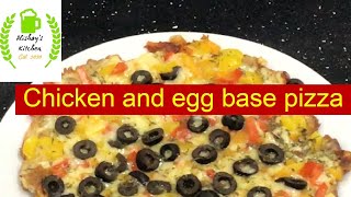 Chicken and egg base pizza