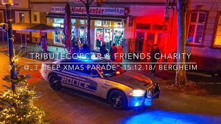 „The Thin Blue Line“ tribute cop-car Germany @„3. Jeep Xmas Parade“ 15.12.18, Bergheim/ NRW/ Germany