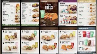 taco bell menu screen