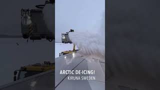 #Plane de-icing in the #arctic circle! #sweden #lapland