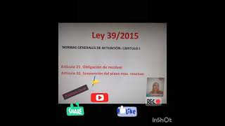 ley 39/2015- obligación de resolver y suspensión de plazo