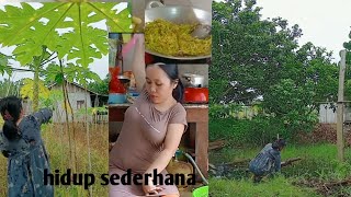 hidup apa adanya. hidup sederhana dirumah gubuk. petik dan masak sayur bunga kates #hidupdidesa