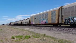 Multi-cam view of a mixed freight East of Cheyenne.  #4