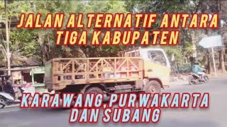 Jalan alternatif sambilan berwisata di perkebunan karet kabupaten Purwakarta Jawa Barat