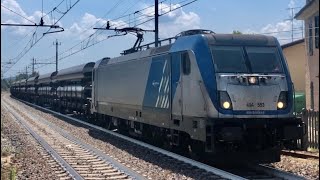 UN TRASPORTO SPECIALE DI TUBI da PARTE DI DBCI con E494 da CHIASSO a BOLOGNA a BOLOGNA CORTICELLA…