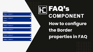 How to configure the Border properties in FAQ