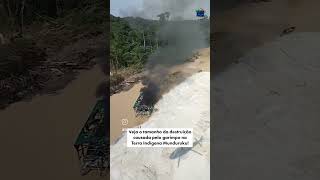 Vídeo feito pelo Ibama mostra a destruição causada pelo garimpo ilegal na terra indígena Munduruku.