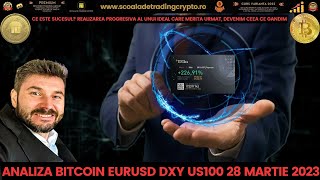 Analiza Bitcoin EURUSD DXY US100 28 Martie 2023📊 Zi minunata🙏