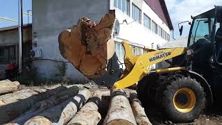 Echipamente Utilaje ( 0754 390 689 ) - Graifer bușteni buldoexcavator, încărcător frontal KOMATSU.