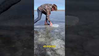 He made his own gym with ice!