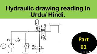 How to read Hydraulic Drawing basic circuit in Urdu / Hindi Part 01.