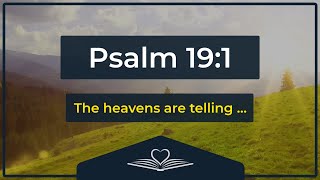 Psalm 19:1 (Audio Bible - NRSV)