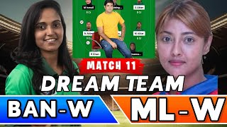 Bangladesh women’s vs Malaysia women’s dream11 team of today match, bd w vs ml w dream11 team today