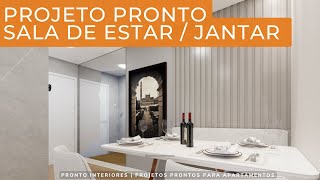 Sala estar e jantar planejada│Valadares│112S