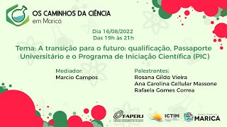 Terceira live do projeto "Os caminhos da Ciência em Maricá"