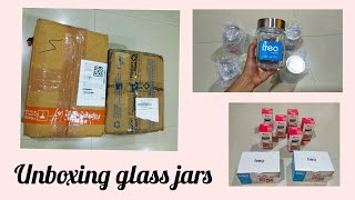 Unboxing glass jars || Flipkart haul || Treo and pari glass jars || 310 ml and 1000 ml glass jars