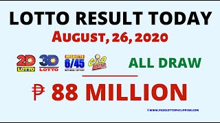 Lotto Results August 26 2020 | 9 PM Results Summary