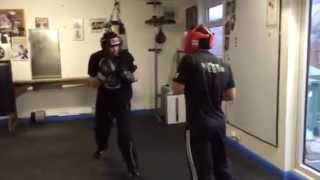 Tim Rickson sparring in Matt Marsh's Gym