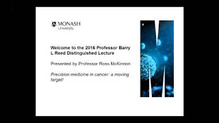 Barry L. Reed Distinguished Lecture 2016