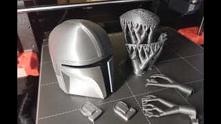 Prusa MK4 - Mandalorian helmet - STAR WARS - 3D printer - PETG - homemade scifi - 30% size