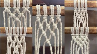 Tutorial 5 very beautiful macrame patterns for use in all types of wall hangings