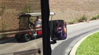 Golf Cart ride to everglades softball complex in the Villages, Florida