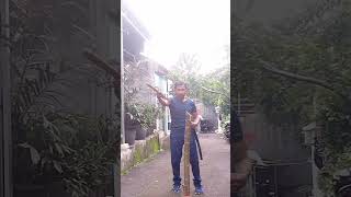 The fast slash of indonesian sword short video