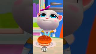 I'm crazy about hamburgers 🍔😋 Talking Tom and friends 😼 #shorts #angela #tomfriends #gameplay