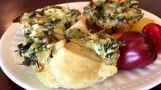 How to make DELICIOUS Spinach Artichoke Pastry Bites | Appetizer Recipe