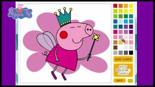 Dibujo coloreado de Peppa Pig disfrazada de Hada