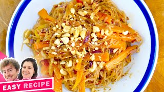 Easy Vermicelli Noodle Stir-Fry With Peanut Satay Sauce