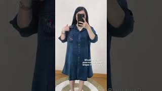 SM Tunik Jeans Lovey Minnie Dark Navy