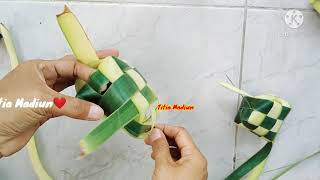 cara membuat KETUPAT dari daun kelapa muda