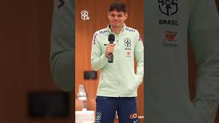 Veja o discurso do Ayrton Lucas na seleção  😂 #seleção brasileira #shorts viral #jogo brasil