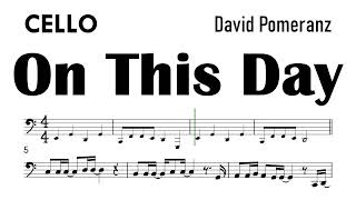 On This Day Cello Sheet Music Backing Track Partitura David Pomeranz