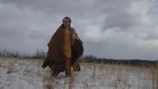 Winter time dress of natives on the northern plains