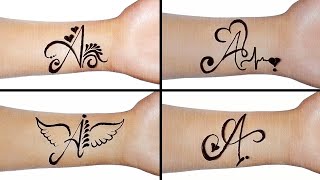 "A" letter mehandi design| Letter mehndi design| karwachauth special mehndi tattoo| Mehndi design|