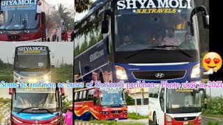 Some ac and non ac buses of Shaymoli paribhan . Photo view in 2021