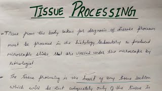 TISSUE PROCESSING PART -1