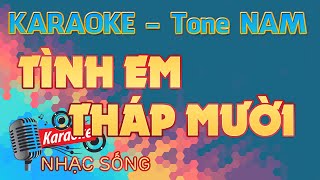 Tình Em Tháp Mười Karaoke - Tone Nam - Karaoke Nhạc Sống Sóc Trăng