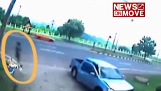 Ghost comes out of person after road accident