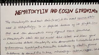 HEMATOXYLIN AND EOSIN(H and E) STAINING