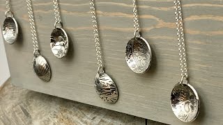 Bottlebee: Making Sterling Silver Necklaces Using Texture Plates In My Durston Rolling Mill