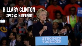 Hillary Clinton Voter Registration Rally At Wayne State University