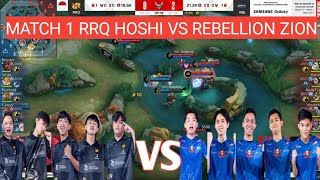 [ FULL MATCH ] RRQ HOSHI VS REBELLION ZION MATCH 1 - MPL ID S13 | REGULER SEASON #weownthis #rrq