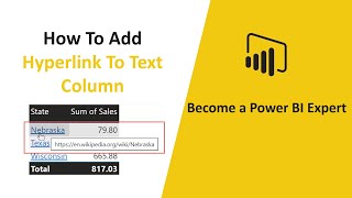 Power BI Tutorial for Beginners | How To Add Hyperlink To A Text Column