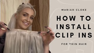 HOW TO INSTALL CLIP IN HAIR EXTENSIONS ON THIN HAIR