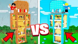 Casa Rica do Kass vs. Casa Pobre do KR no Minecraft!